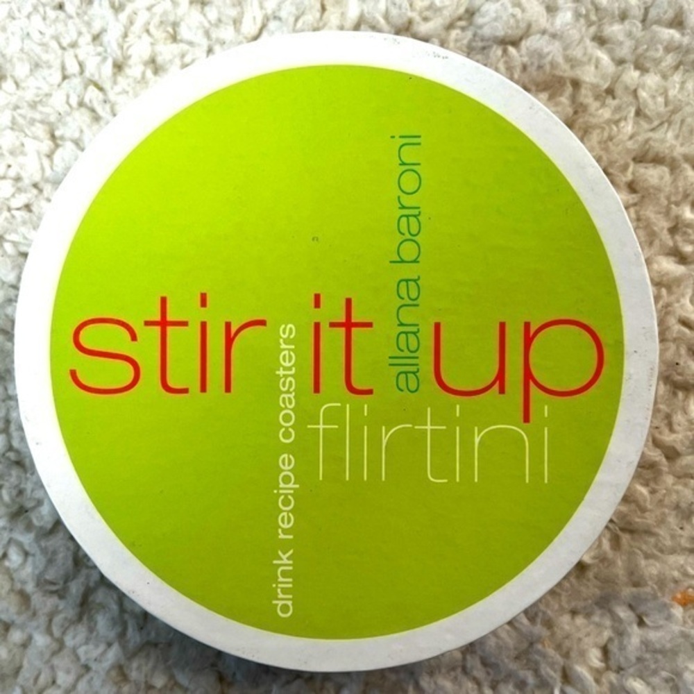 Potter Flirtini "Stir-It-Up" Double Sided Drink Recipe Coasters